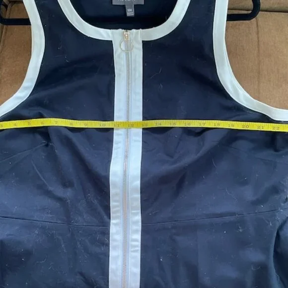 Limited Navy/White Sleeveless Front Zipper Dress Women’s 18W NWOT - Picture 9 of 13